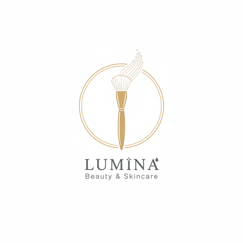 Logo de pincel de maquillaje